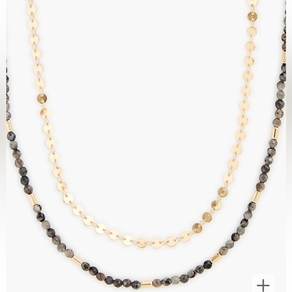 J. Crew Factory Jewelry - J.Crew Factory Gild tone disc and beaded necklace set
